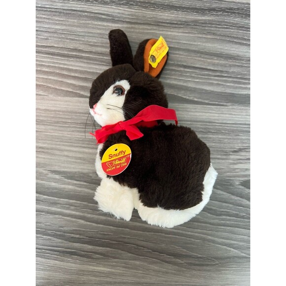 VINTAGE STEIFF BUNNY RABBIT SNUFFY #2933 Name & Ear Tag & Ribbon Great Condition - Picture 1 of 6